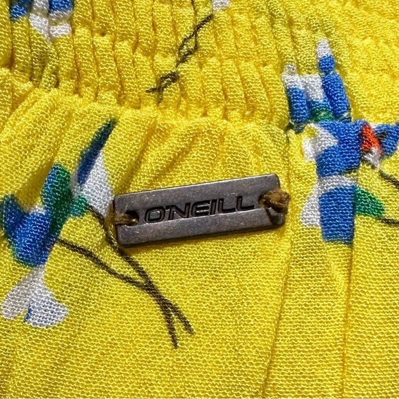 O'NEILL Women's Floral Spaghetti Strap Midi Cover Up Dress Bright Lemon/Size: XL - Picture 10 of 16